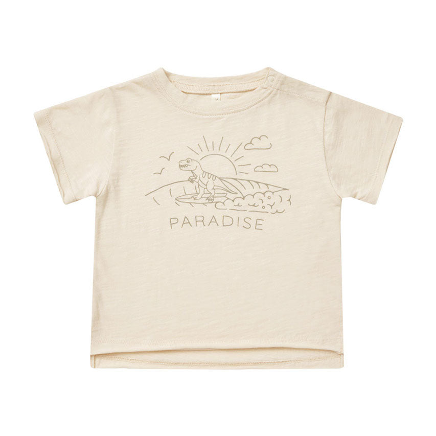 Rylee and Cru Natural Raw Edge Tee - Paradise