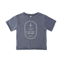 Rylee and Cru  Marine Beach Days Raw Edge Tee