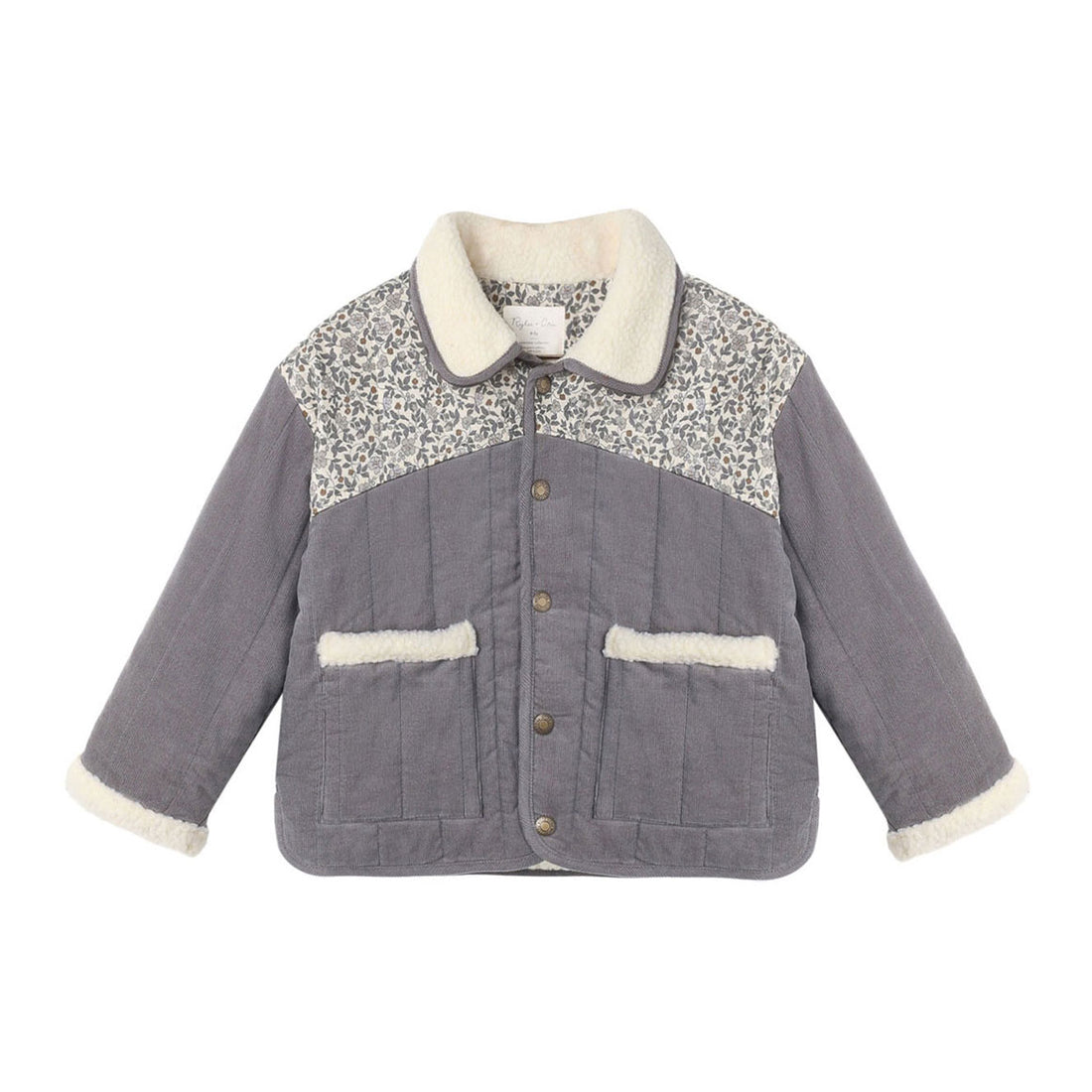 Rylee and Cru Slate Floral Lily Coat