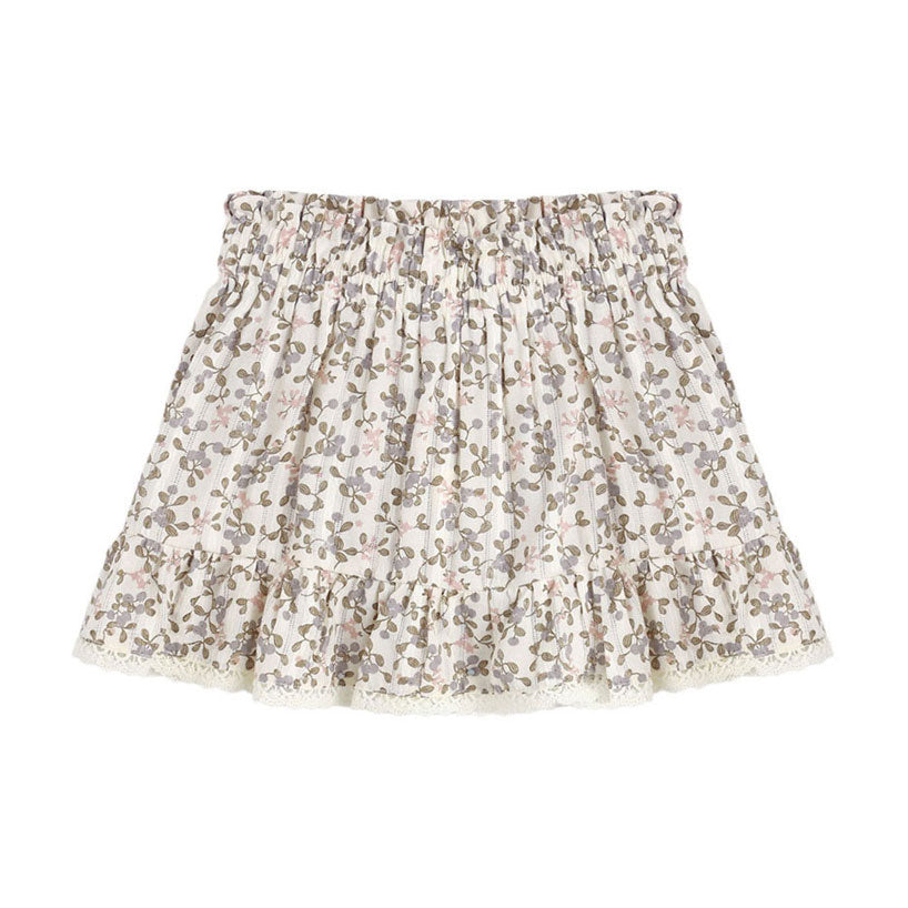 Rylee and Cru Ivory Winter Garden Nova Mini Skirt