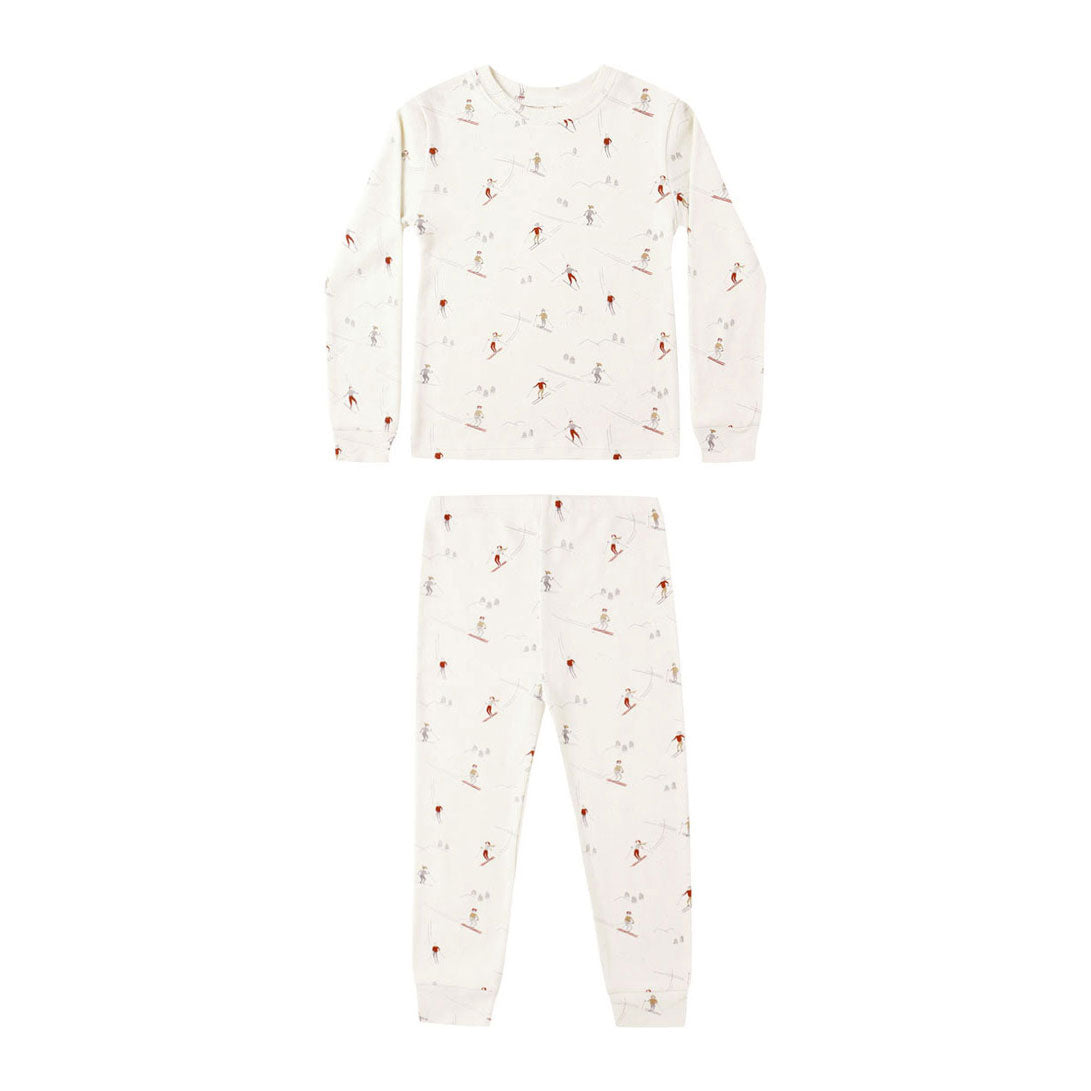 Rylee and Cru Natural Skiers Organic Pajama Set