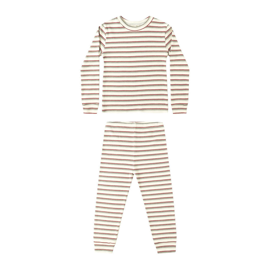 Rylee and Cru Holiday Stripe Organic Pajama Set