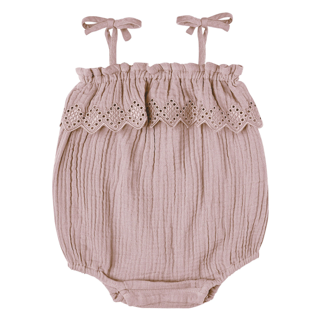 Rylee and Cru Mauve Ruffle Romper - Mauve
