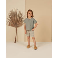 Rylee and Cru Sage-Gingham Bermuda Short - Sage Gingham