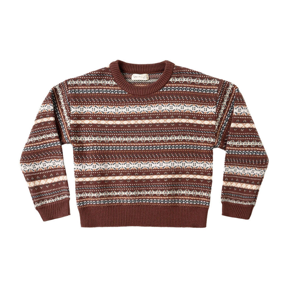 Rylee and Cru Mulberry Multi-Stripe Aspen Sweater