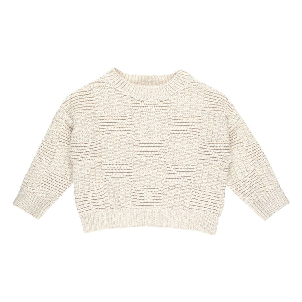 Rylee and Cru Natural Check Aspen Sweater
