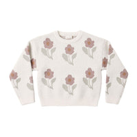Rylee and Cru Ivory Flower Aspen Sweater