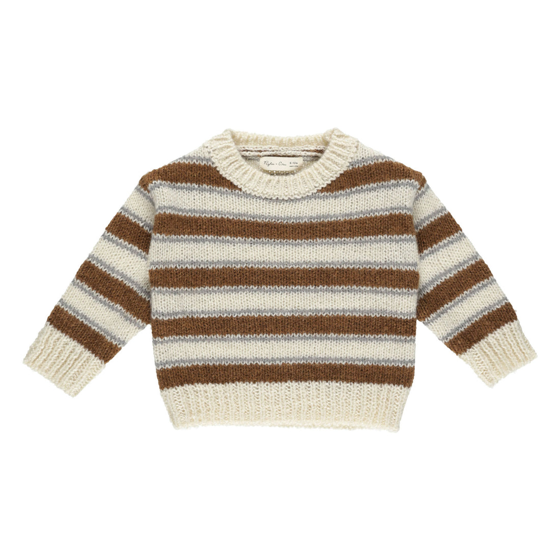Rylee and Cru Natural Saddle Stripe Aspen Sweater