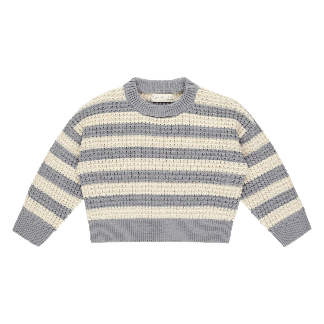 Rylee and Cru Dusty Blue Stripe Aspen Sweater