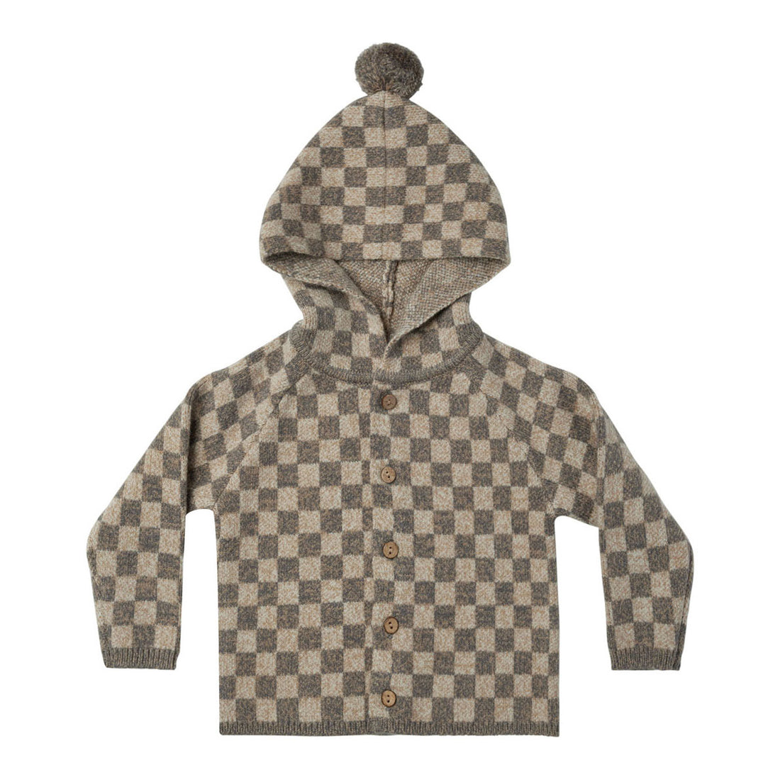 Rylee and Cru Heathered Check Tassle Cardigan