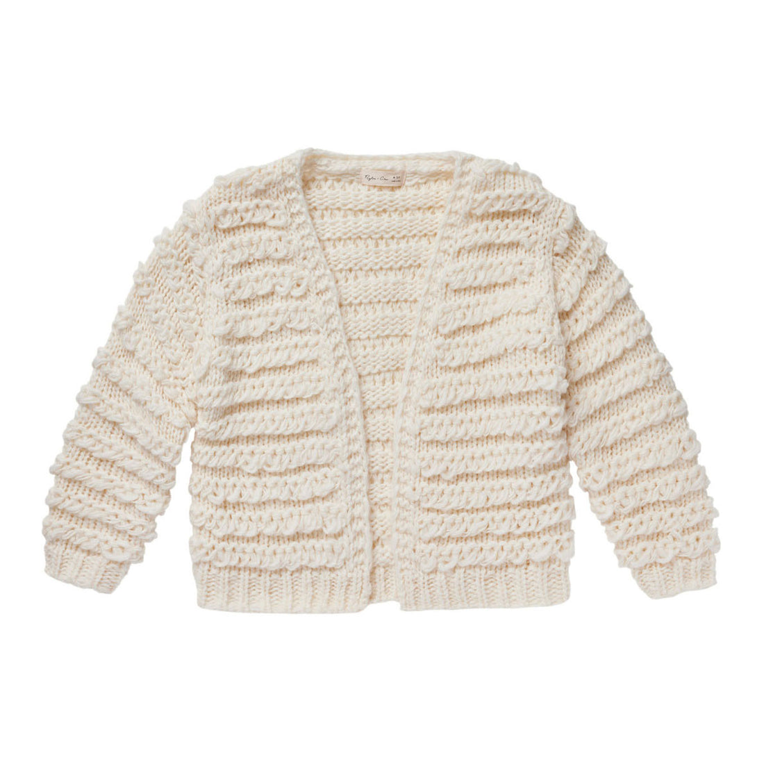 Rylee and Cru Natural Fringe Cardigan