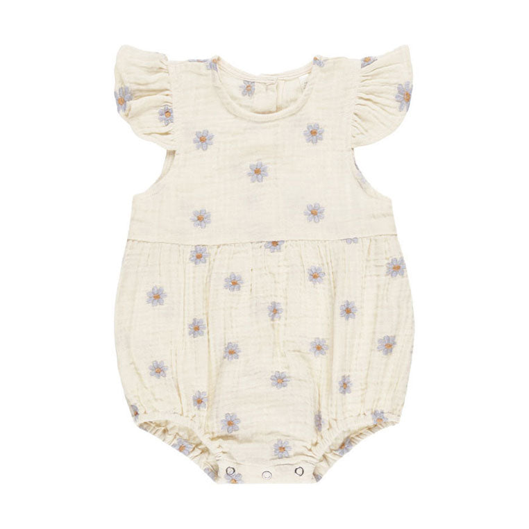 Rylee and Cru Blue Daisies Amelia Romper