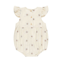 Rylee and Cru Blue Daisies Amelia Romper