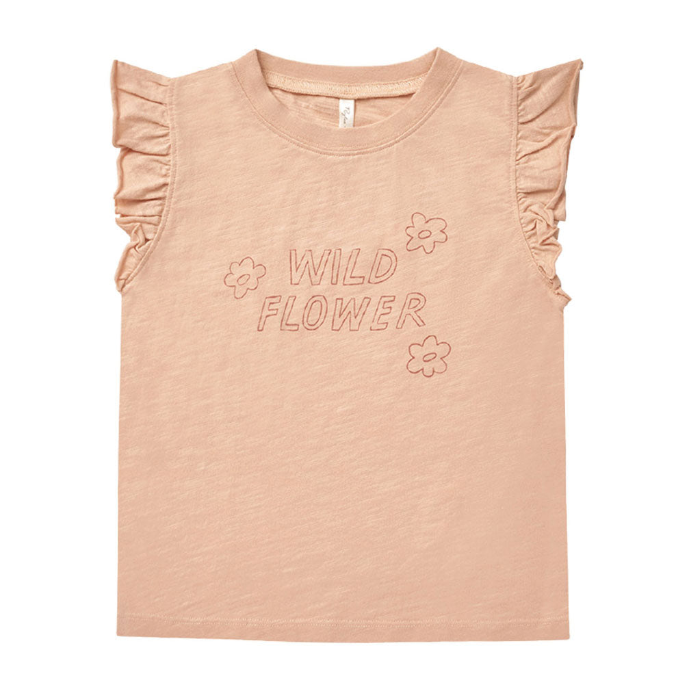 Rylee and Cru Wild Flower Ruffled Tank