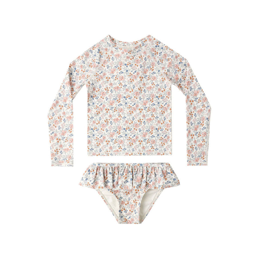 Rylee and Cru  Ivory Flower Fields Rashguard