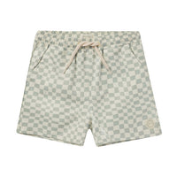 Rylee and Cru Seafoam Check Boardshort