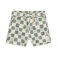 Rylee and Cru Natural Coastal Check Board Short