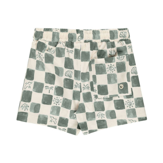 Rylee and Cru Natural Coastal Check Board Short