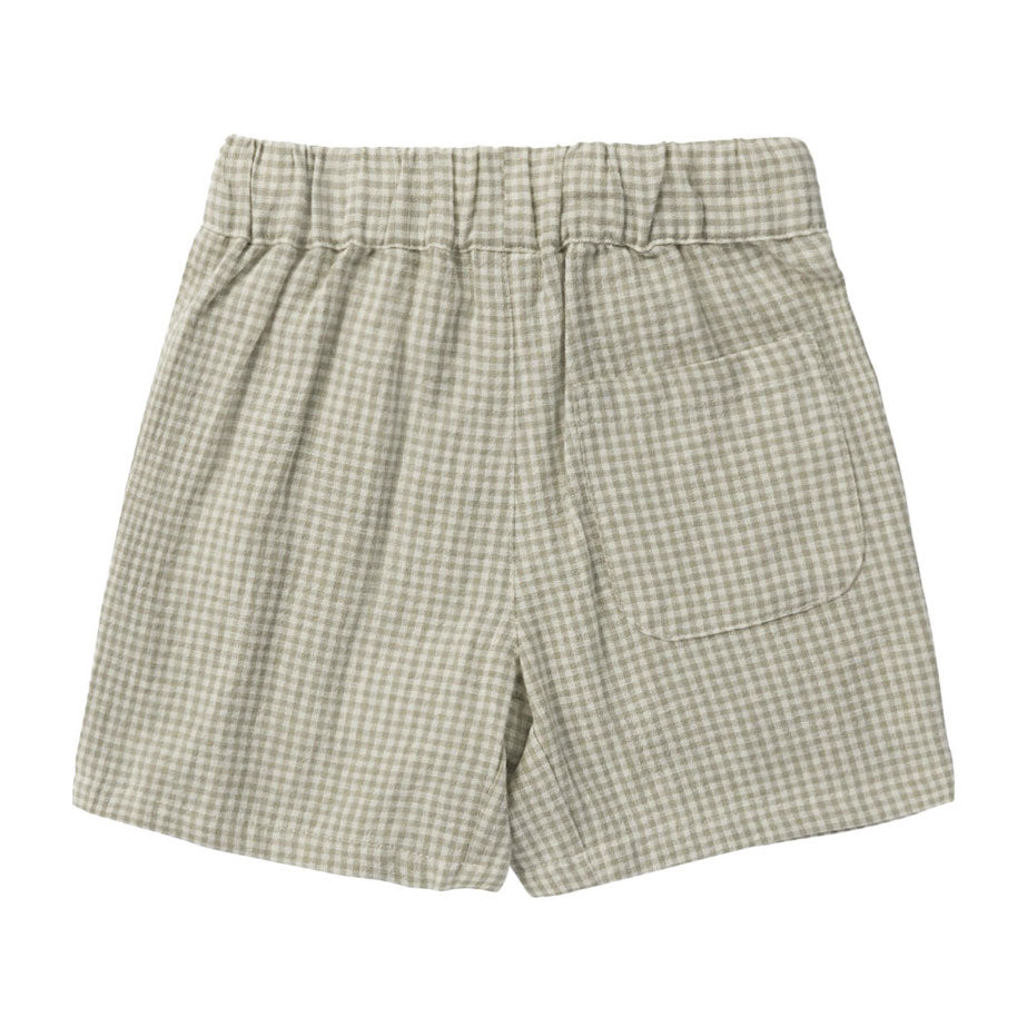 Rylee and Cru Sage-Gingham Bermuda Short - Sage Gingham