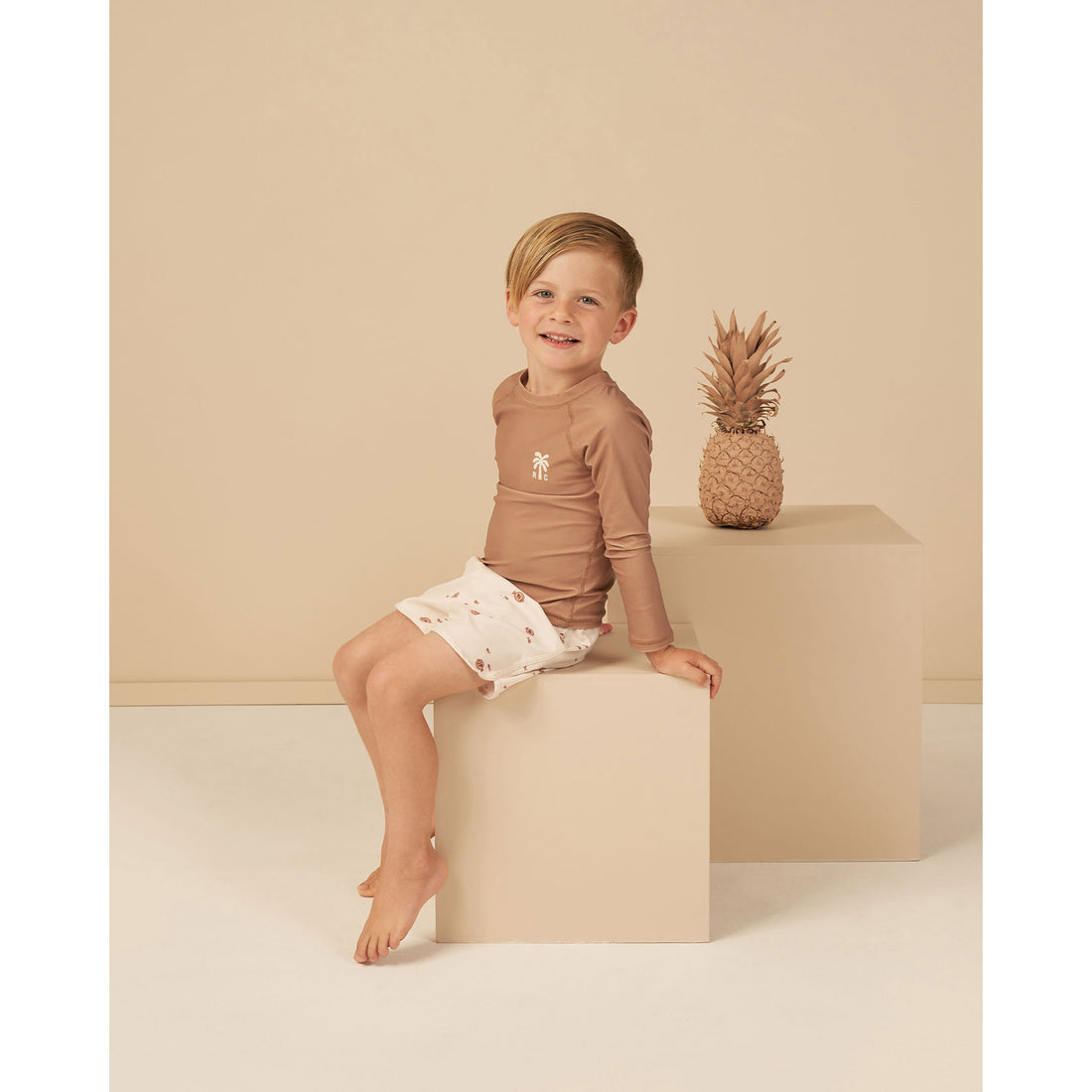 Rylee and Cru Natural-Fish Swim Trunk - Fish