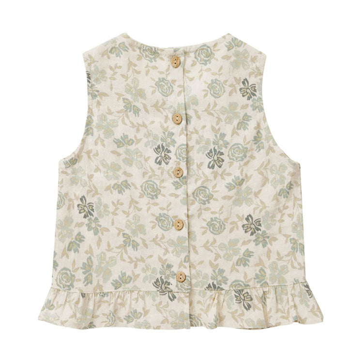 Rylee and Cru Blue-Floral Oceanside Top