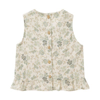 Rylee and Cru Blue-Floral Oceanside Top