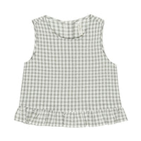 Rylee and Cru Eucalyptus Gingham Oceanside Top