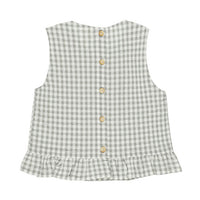 Rylee and Cru Eucalyptus Gingham Oceanside Top