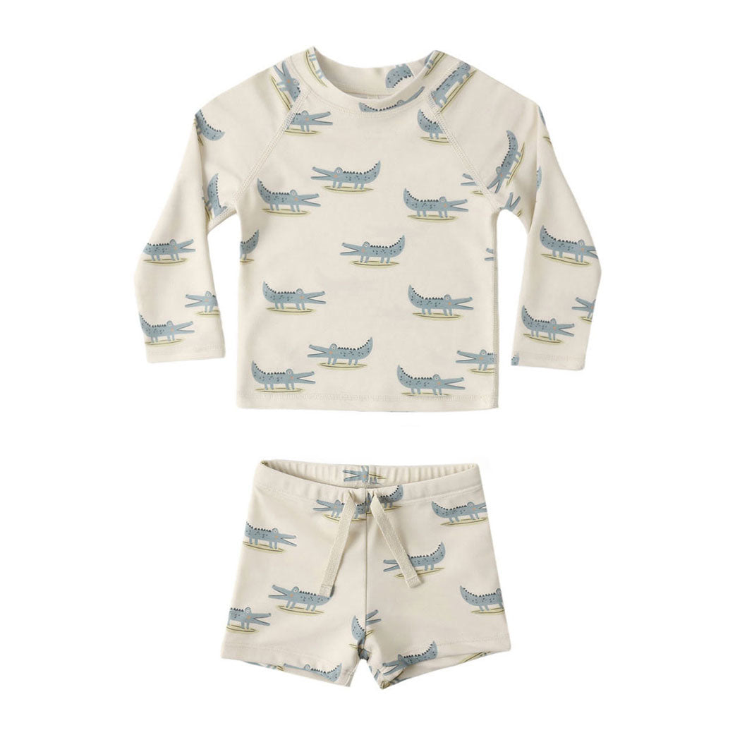 Rylee and Cru  Alligators Boys Rashguard Set