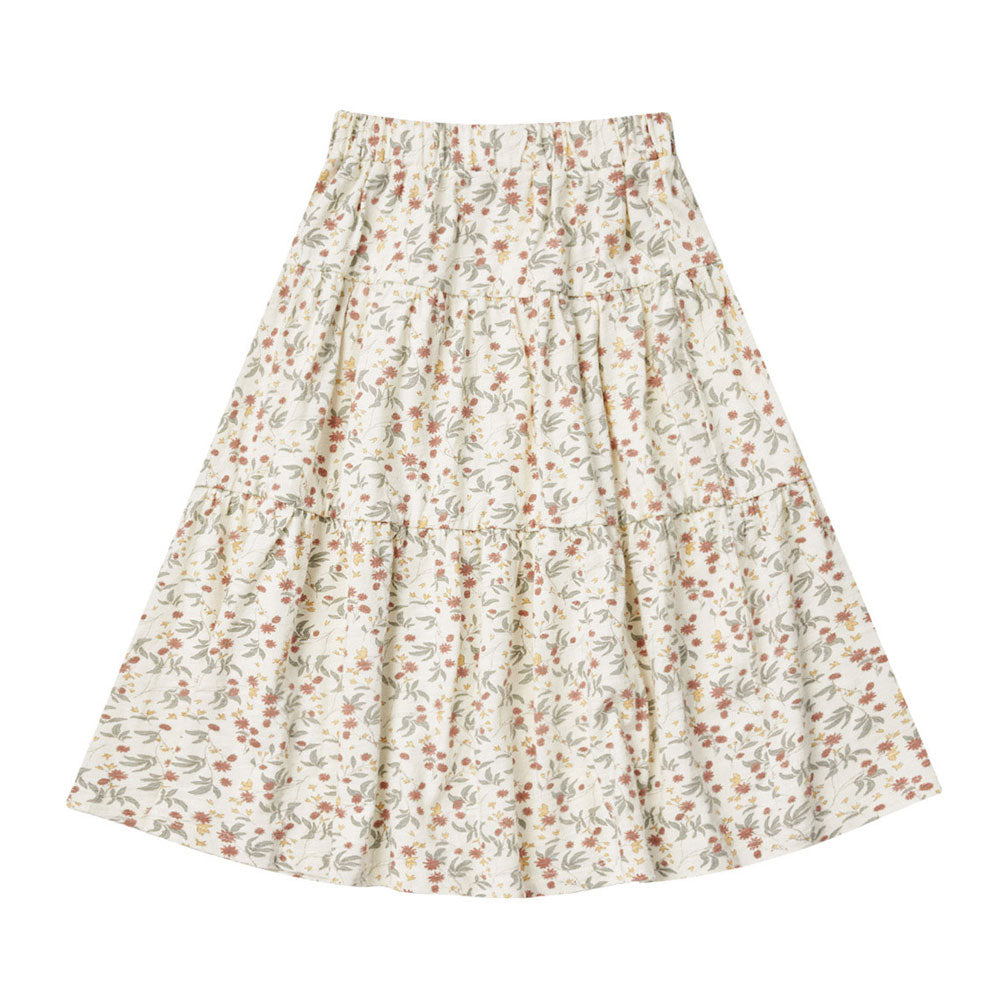 Rylee and Cru Aster Tiered Midi Skirt