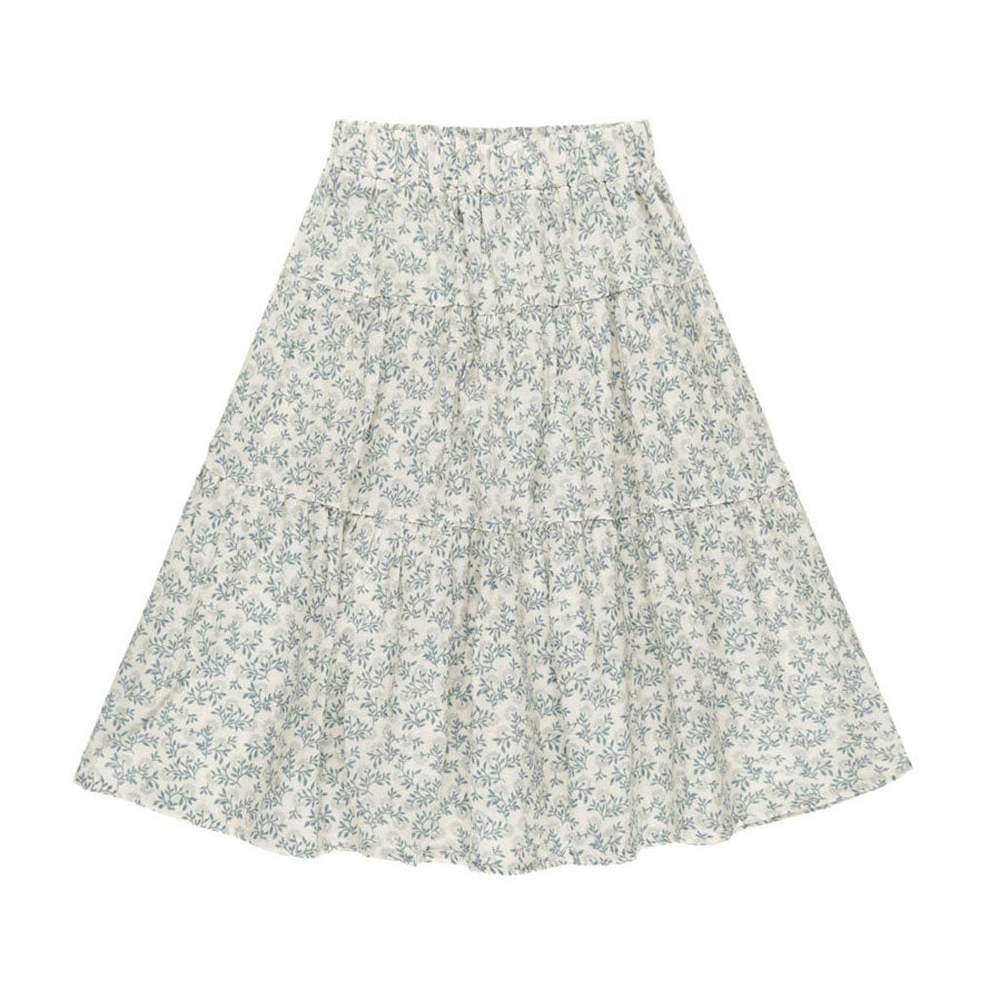 Rylee and Cru Blossom Tiered Midi Skirt