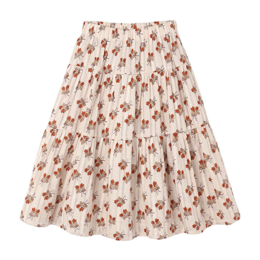 Rylee and Cru Antique Bouquet Tiered Midi Skirt