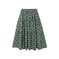 Rylee and Cru Green Ditsy Tiered Midi Skirt