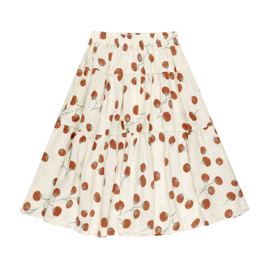Rylee and Cru Tomatoes Tiered Midi Skirt