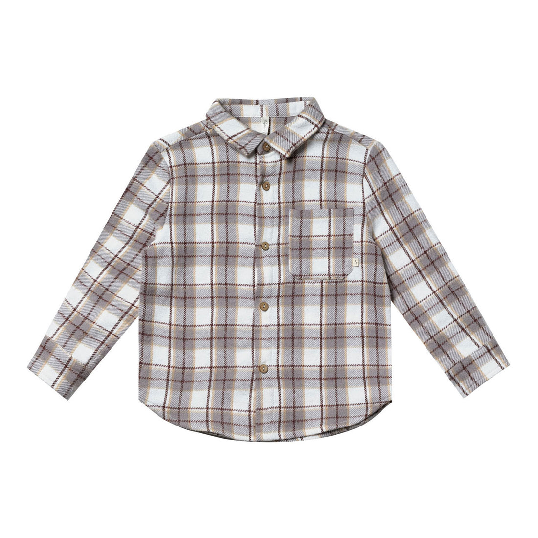 Rylee and Cru Blue Flannel Collared Long Sleeve Shirt