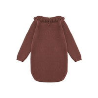 Rylee and Cru Burgundy Ruffle Collar Bodysuit