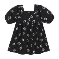 Rylee and Cru Black Daisy Gretta Babydoll Dress