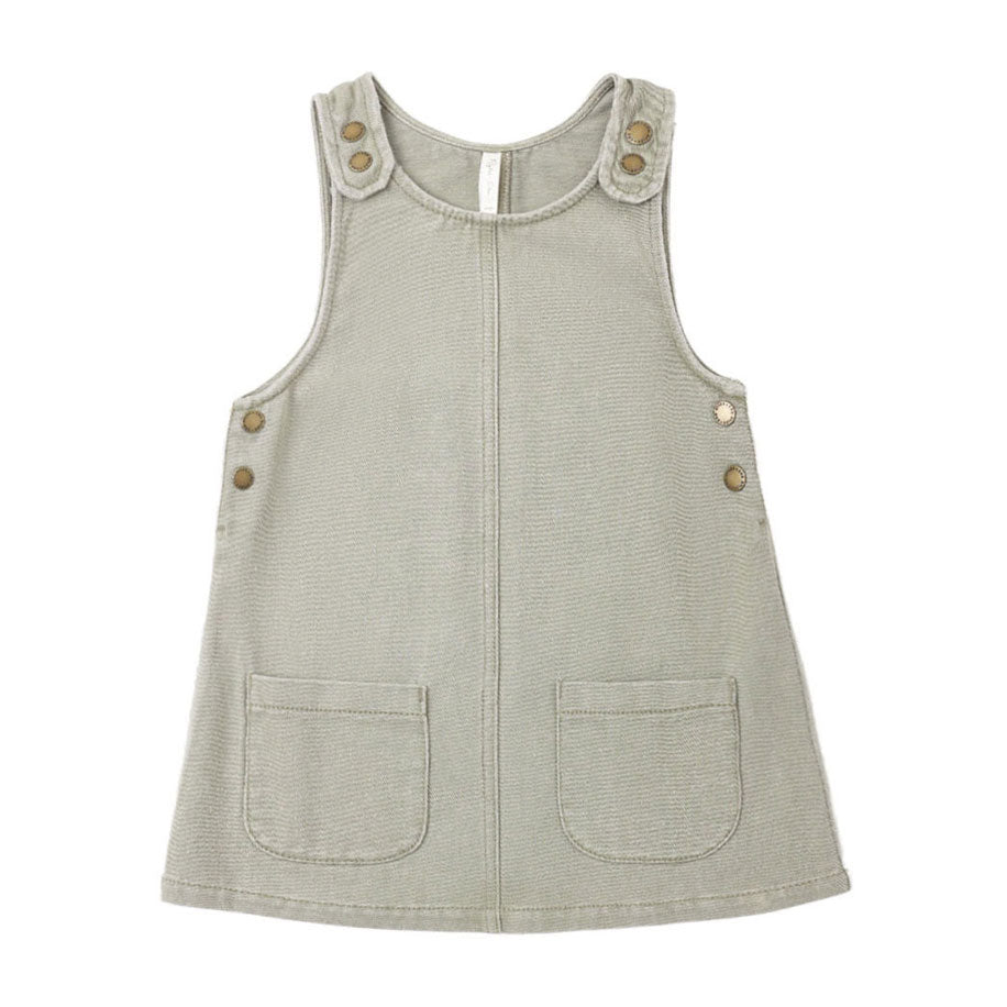 Rylee and Cru Dark Sage Odette Overall Dress