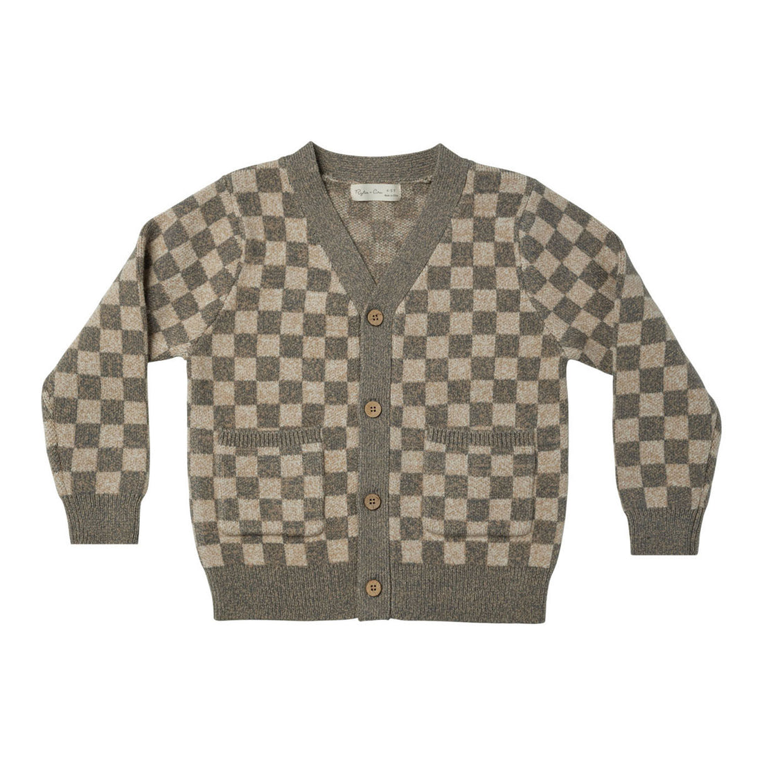 Rylee and Cru Heathered Check Boys Cardigan