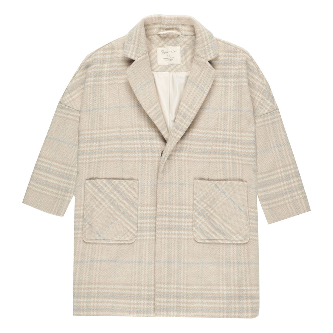 Rylee and Cru Fall Plaid Longline Coat