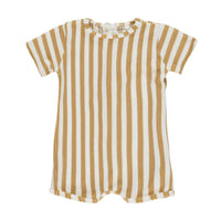 Rylee and Cru Marigold Stripe Shorty One-Piece