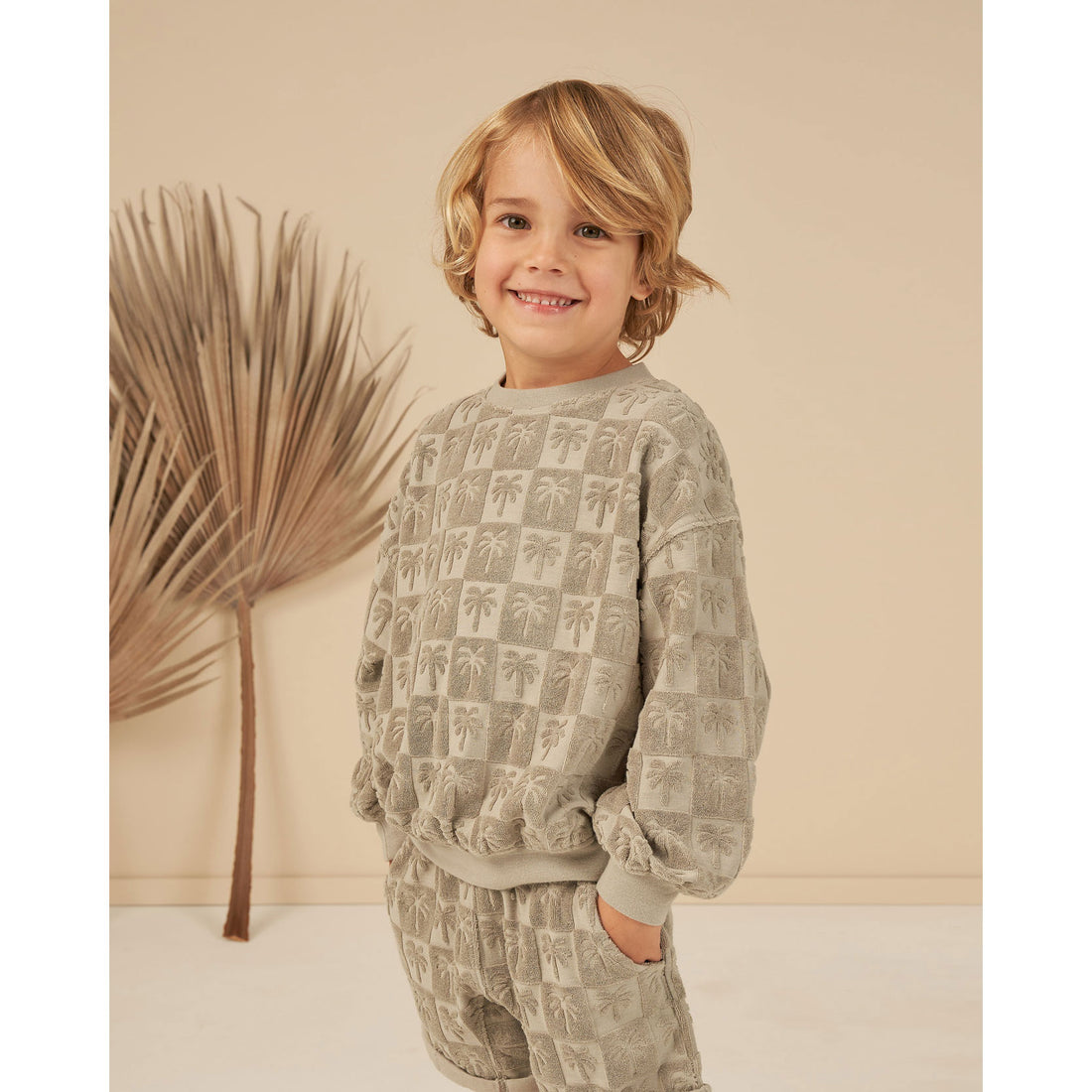 Rylee and Cru Sage Sweatshirt - Palm Check