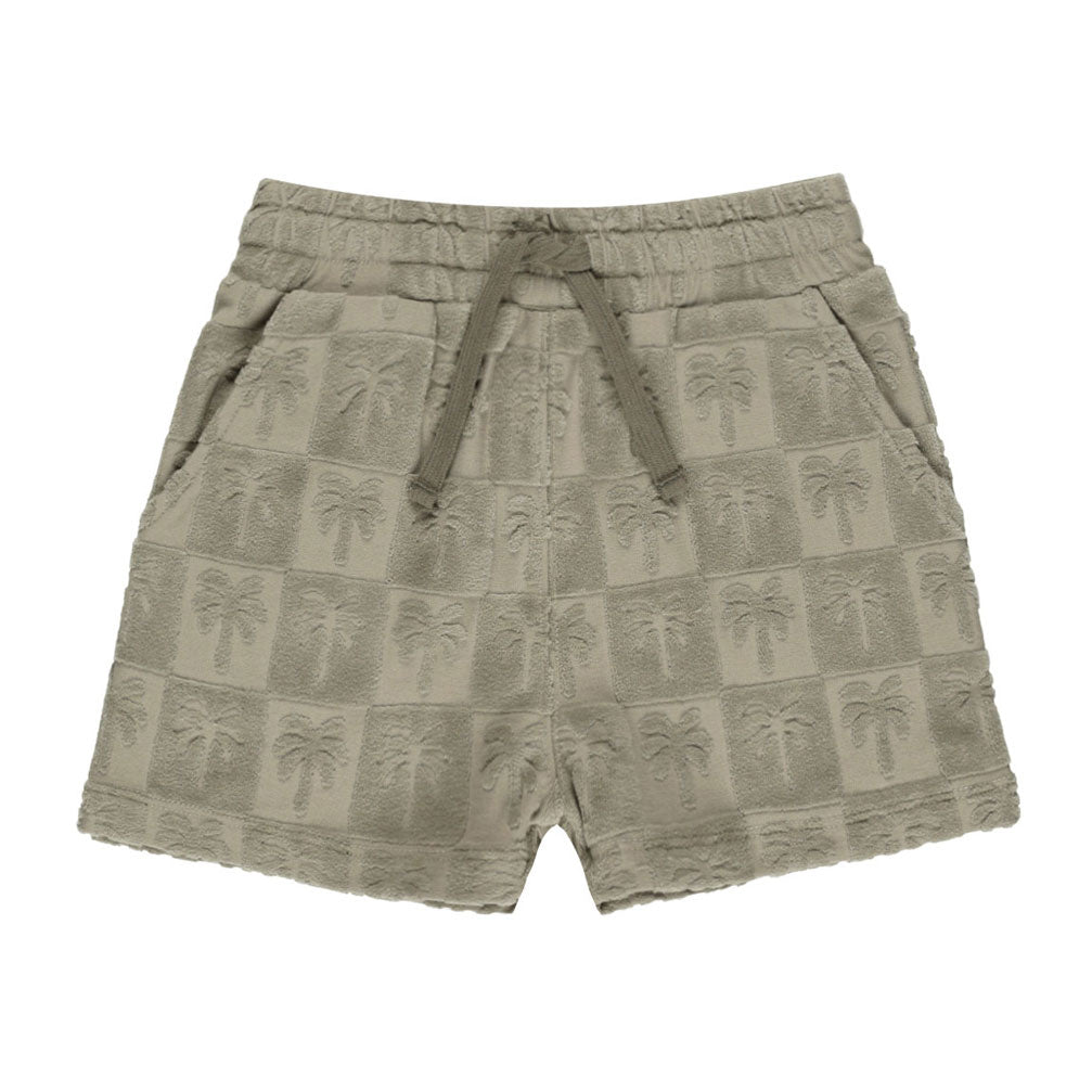 Rylee and Cru Sage Relaxed Short - Palm Check