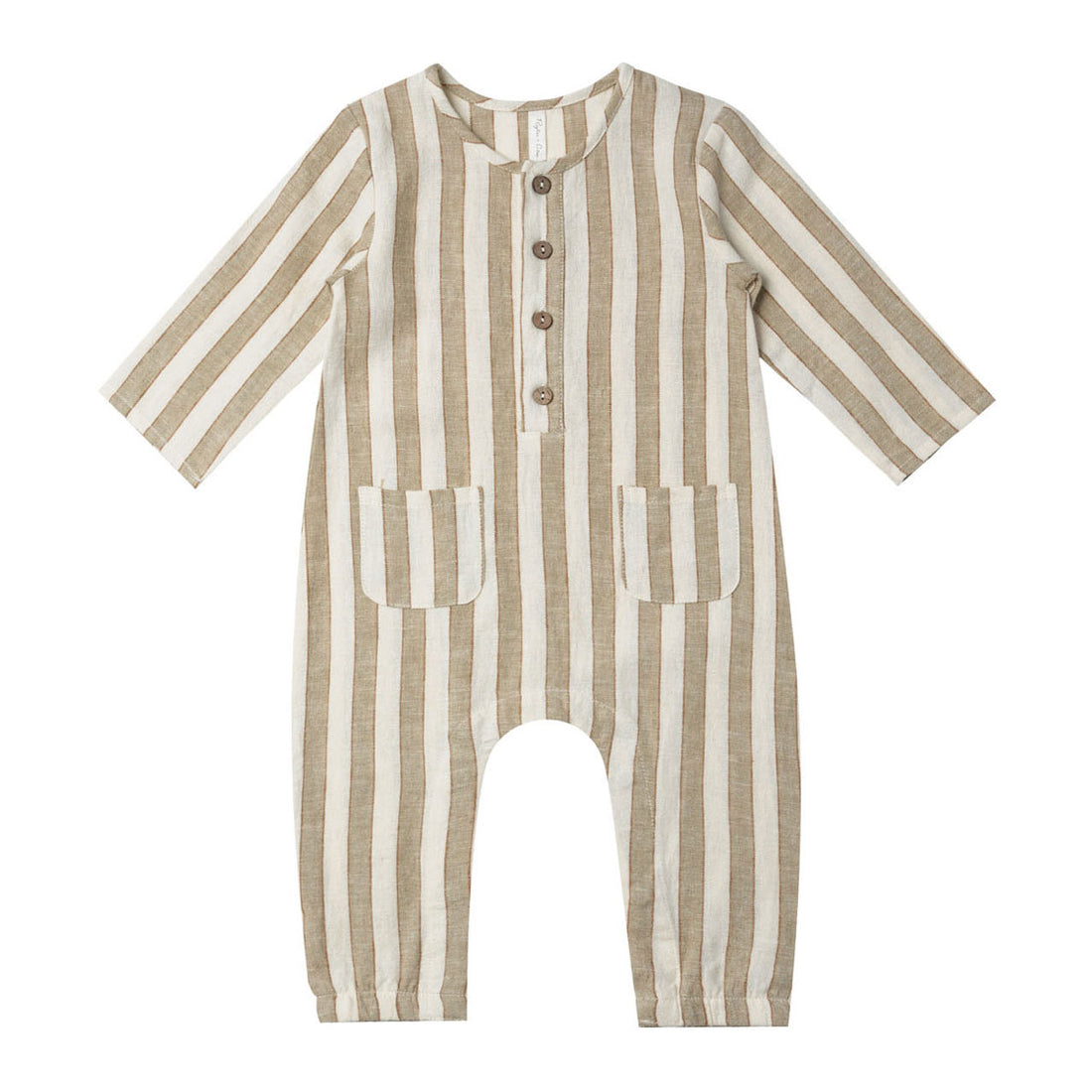 Rylee and Cru Autumn Stripe Long Sleeve Woven Jumpsuit