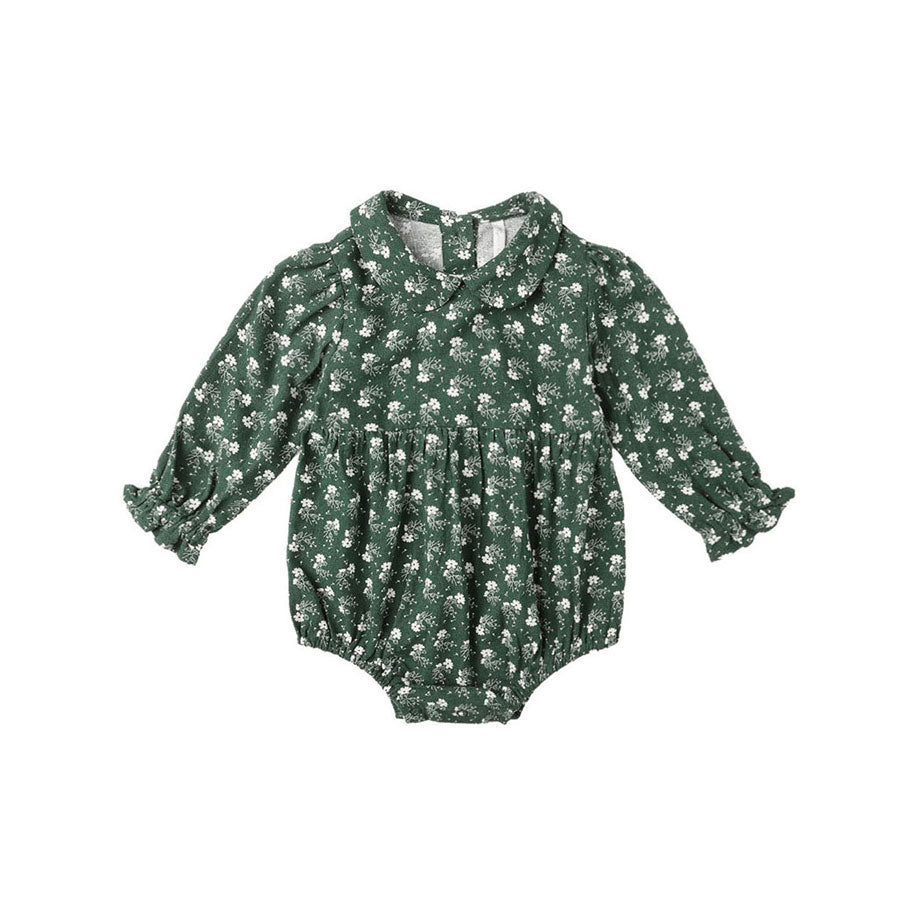 Rylee and Cru Green Ditsy Cora Romper