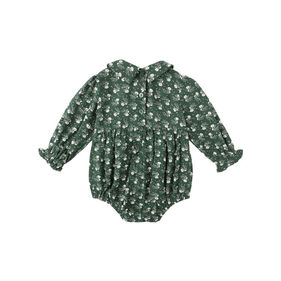 Rylee and Cru Green Ditsy Cora Romper