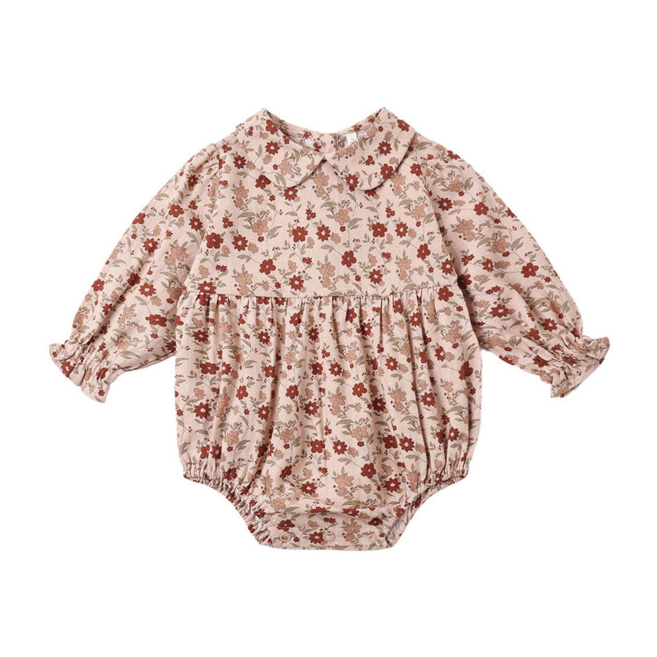 Rylee and Cru Blush Pink Floral Cora Romper