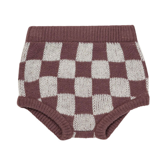 Rylee and Cru Plum Checker Sweater Bloomer