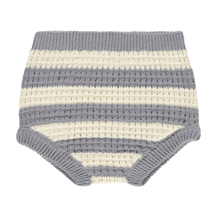 Rylee and Cru Dusty Blue Stripe Knit Bloomer