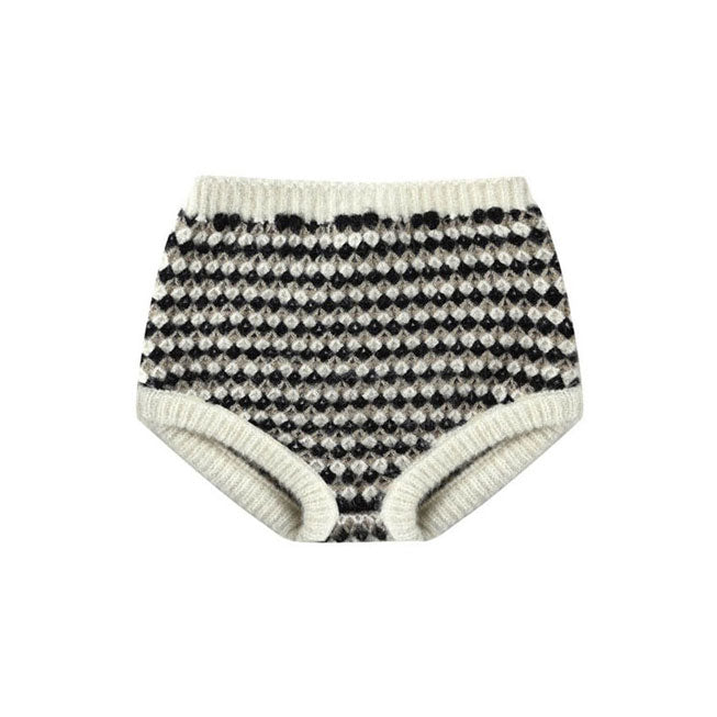 Rylee and Cru Black Speckle Knit Bloomer
